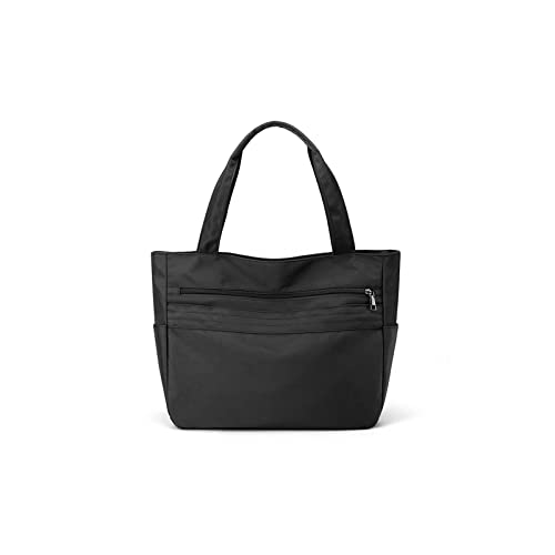 CORIOS Damen Nylon Handtasche Wasserdicht Schultertasche Casual Henkeltasche Multifunktionale Tote Beutel Leicht Tragetasche für Arbeit Einkaufen Alltag Schule Reise Schwarz von CORIOS