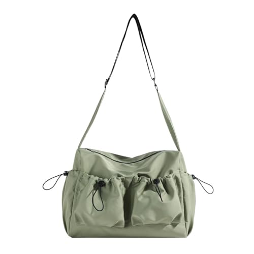 CORIOS Damen Nylon Handtasche Wasserdicht Schultertasche Casual Umhängetasche Leicht Tragetasche Henkeltasche Multifunktionale Henkeltaschen Tote Beutel für Reise Arbeit Einkaufen Alltag Grün von CORIOS