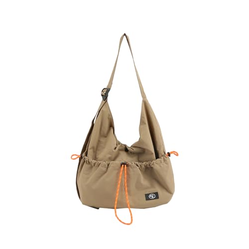 CORIOS Damen Nylon Schultertasche Wasserdicht Umhängetasche Casual Handtasche Leicht Tragetasche Henkeltasche Multifunktionale Tote Beutel Henkeltaschen für Reise Einkaufen Alltag Arbeit Khaki von CORIOS