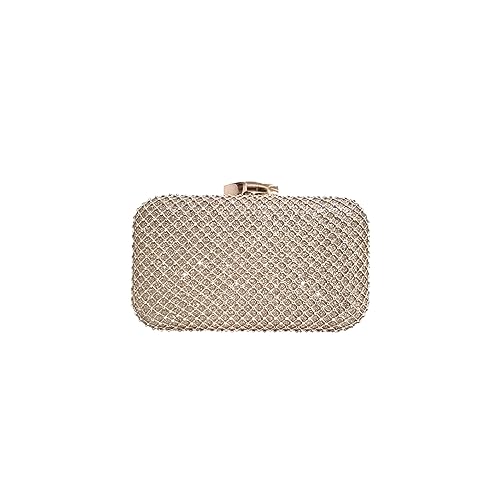 CORIOS Damen Strass Abendtasche Diamant Clutch Tasche Shiny Handtasche Hochzeit Brautbörse Kette Schultertasche Klein Tasche Elegante Luxus Umhängetasche Gold von CORIOS