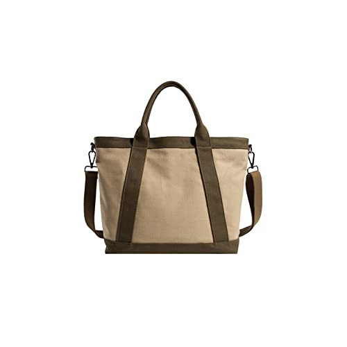 CORIOS Damen Umhängetasche Große Kapazität Handtasche Canvas Schultertasche Mode Henkeltaschen Casual Tote Beutel Multifunktionale Tragetasche Arbeit Schule Reise Shopper Henkeltasche Kaffee von CORIOS