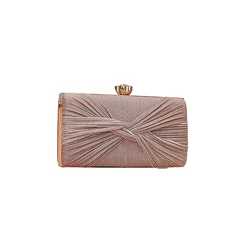 CORIOS Glitzer Pailletten Clutch Tasche Damen Abendtasche Hochzeit Brautbörse Handtasche Klein Tasche Strass Schultertasche Elegante Diamant Umhängetasche für Abschlussball Bankett-Party Rosa von CORIOS