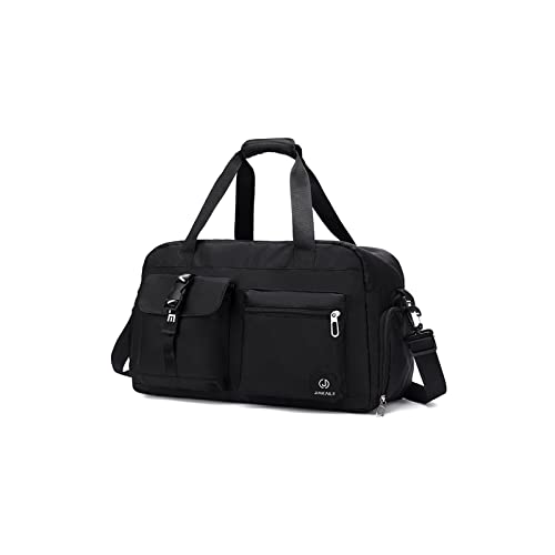 CORIOS Groß Sporttasche für Herren/Damen Reisetaschen Duffle Bag Oxford Schwimmtasche Fitnesstasche Weekender Übernachtung Tasche Kabinenreisetasche Trainingstasche Handgepäck mit Schuhfach Schwarz von CORIOS