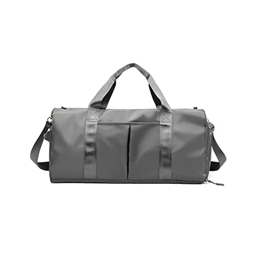 CORIOS Nylon Reisetaschen Duffle Bag Sporttasche Fitnesstasche Schwimmtasche für Herren/Damen Faltbare Weekender Übernachtung Tasche Trainingstasche Kabinenreisetasche Handgepäck mit Schuhfach Grau von CORIOS