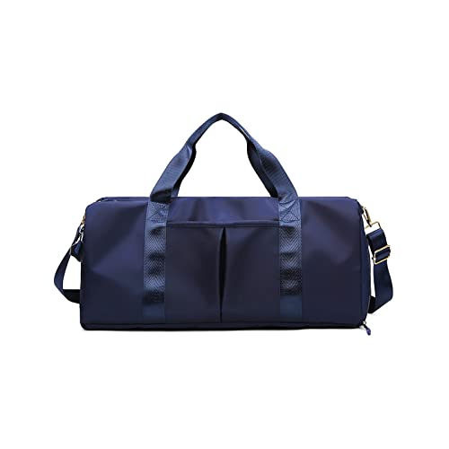 CORIOS Nylon Reisetaschen Duffle Bag Sporttasche Fitnesstasche Schwimmtasche für Herren/Damen Weekender Übernachtung Tasche Trainingstasche Kabinenreisetasche Handgepäck mit Schuhfach Dunkelblau von CORIOS