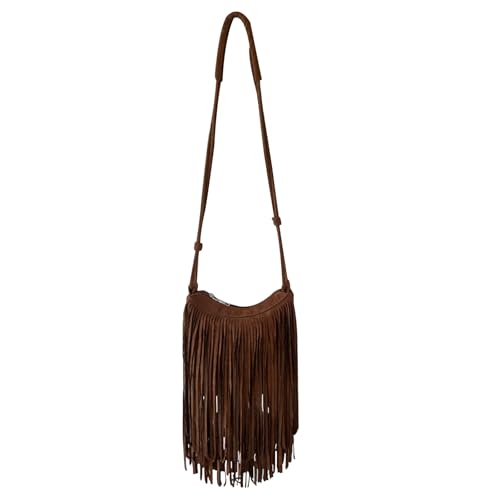 CORIOS PU Leder Schultertasche Damen Bohemian Umhängetasche Boho Style Handtasche aus Fransen mit Adjustierbarem Gurt Kaffee CORIOS PU Leder Schultertasche Damen Bohemian Umhängetasche Boho Style Handtasche aus Fransen mit Adjustierbarem Gurt Kaffee von CORIOS