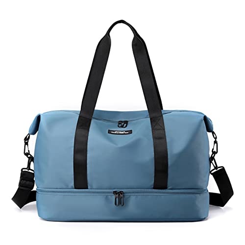 CORIOS Reisetaschen Duffle Bag Nylon Sporttasche für Damen/Herren Faltbare Weekender Übernachtung Tasche Kabinenreisetasche Groß Handtasche für Sport Fitnessstudio Reisen Blau von CORIOS