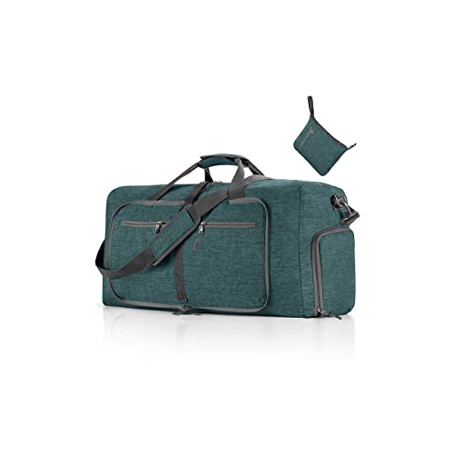 CORIOS Reisetaschen Duffle Bag für Herren/Damen 85L Faltbare Sporttasche Fitnesstasche Schwimmtasche Handgepäck mit Schuhfach Kabinenreisetasche Weekender Übernachtung Tasche Trainingstasche Grün von CORIOS