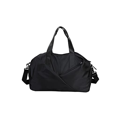 CORIOS Reisetaschen Duffle Bag für Herren/Damen Nylon Sporttasche Fitnesstasche Weekender Übernachtung Tasche Schwimmtasche Groß Kabinenreisetasche Trainingstasche Handgepäck mit Schuhfach Schwarz von CORIOS