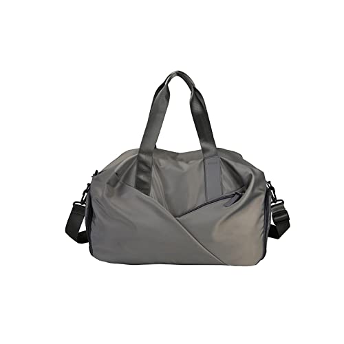 CORIOS Reisetaschen Duffle Bag für Herren/Damen Nylon Sporttasche Fitnesstasche Weekender Übernachtung Tasche Schwimmtasche Groß Kabinenreisetasche Trainingstasche Handgepäck mit Schuhfach Grau von CORIOS