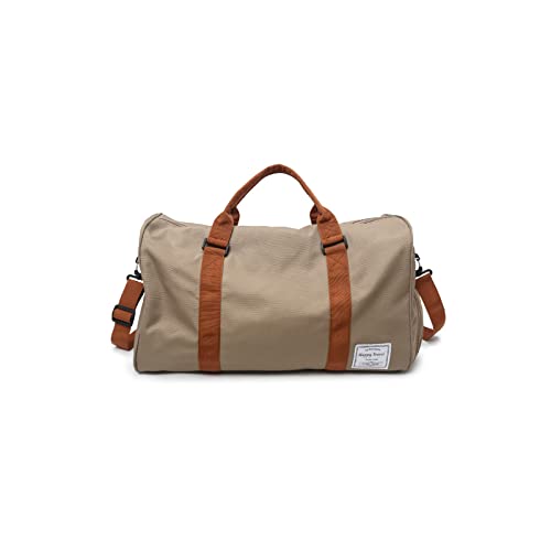 CORIOS Reisetaschen Duffle Bag für Herren/Damen Sporttasche Weekender Übernachtung Tasche Schwimmtasche Fitnesstasche Groß Kabinenreisetasche Trainingstasche für Sport Fitnessstudio Reisen Khaki von CORIOS