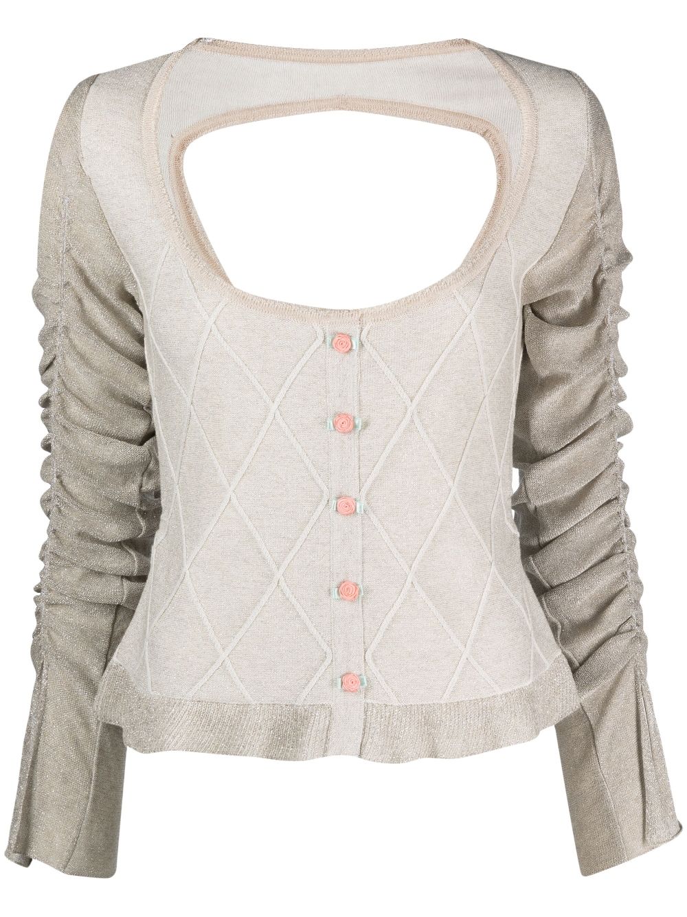 CORMIO Bestickter Cardigan - Nude von CORMIO