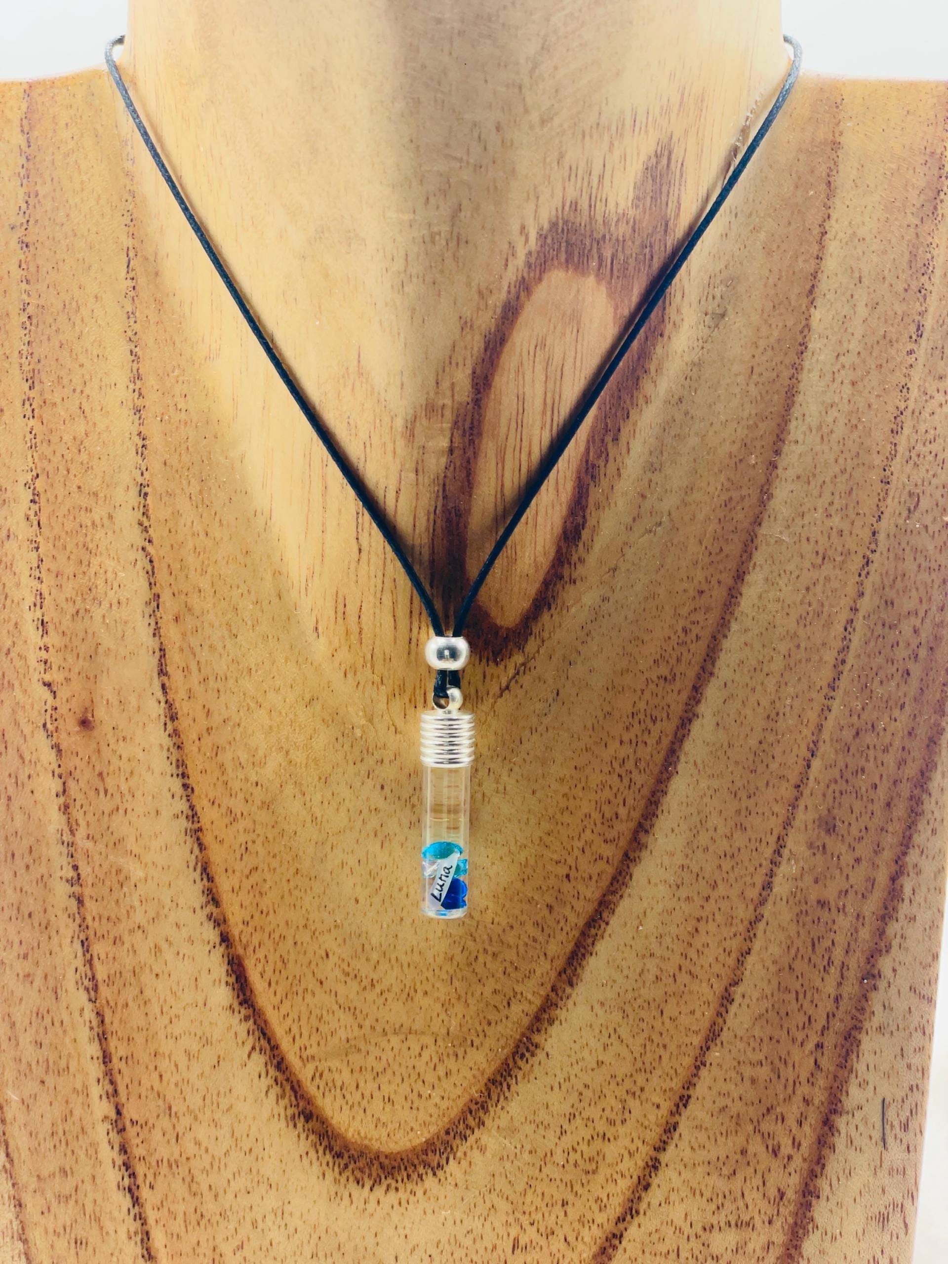 Corndesign Usual Reiskornkette Mit Glitzersteinen.dein Name Auf Einem Reiskorn .namenskette Glitzersteinen..glücksbringerkette von CORNdesign