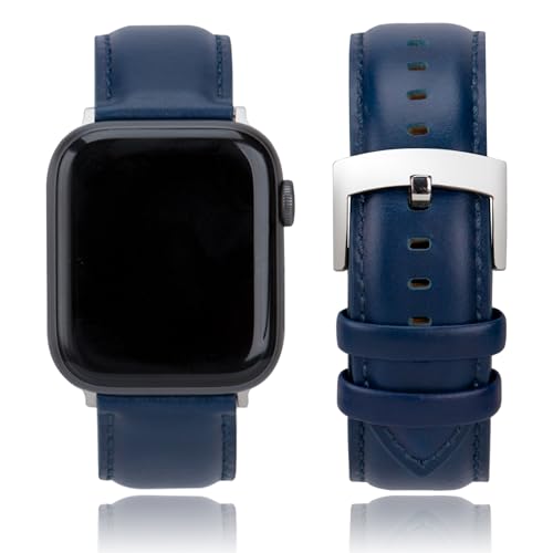 CORROPELLE Leder Uhrenarmbänder Kompatibel mit Apple Watch Armband 42mm 41mm 40mm 38mm für Damen Herren, Eleganten Echte Leder Uhrenarmband Ersatz Armband für iWatch 10 9 8 7 6 5 4 3 2 1 SE2 SE von CORROPELLE