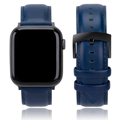 CORROPELLE Leder Uhrenarmbänder Kompatibel mit Apple Watch Armband 42mm 41mm 40mm 38mm für Damen Herren, Eleganten Echte Leder Uhrenarmband Ersatz Armband für iWatch 10 9 8 7 6 5 4 3 2 1 SE2 SE von CORROPELLE