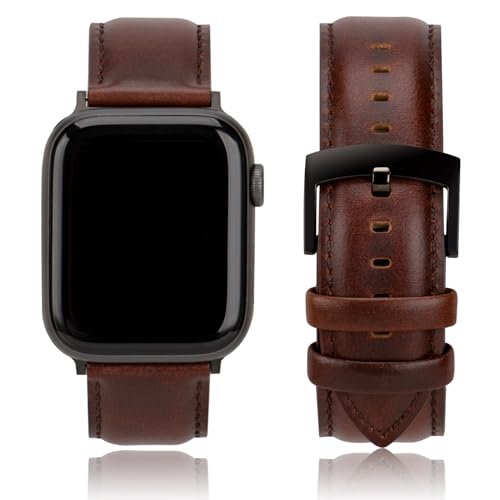CORROPELLE Leder Uhrenarmbänder Kompatibel mit Apple Watch Armband 49mm 46mm 45mm 44mm 42mm Herren Damen, Eleganten Echte Leder Uhrenarmband Ersatz für iWatch 10 9 8 7 6 5 4 3 2 1 Ultra2 1 SE2 1 von CORROPELLE