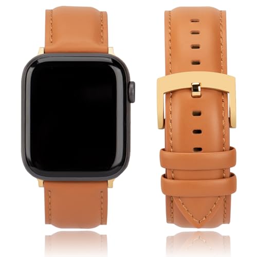 CORROPELLE Leder Uhrenarmbänder Kompatibel mit Apple Watch Armband 49mm 46mm 45mm 44mm 42mm Herren Damen, Eleganten Echte Leder Uhrenarmband Ersatz für iWatch 10 9 8 7 6 5 4 3 2 1 Ultra2 1 SE2 1 von CORROPELLE