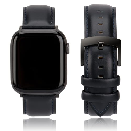 CORROPELLE Leder Uhrenarmbänder Kompatibel mit Apple Watch Armband 49mm 46mm 45mm 44mm 42mm Herren Damen, Eleganten Echte Leder Uhrenarmband Ersatz für iWatch 10 9 8 7 6 5 4 3 2 1 Ultra2 1 SE2 1 von CORROPELLE