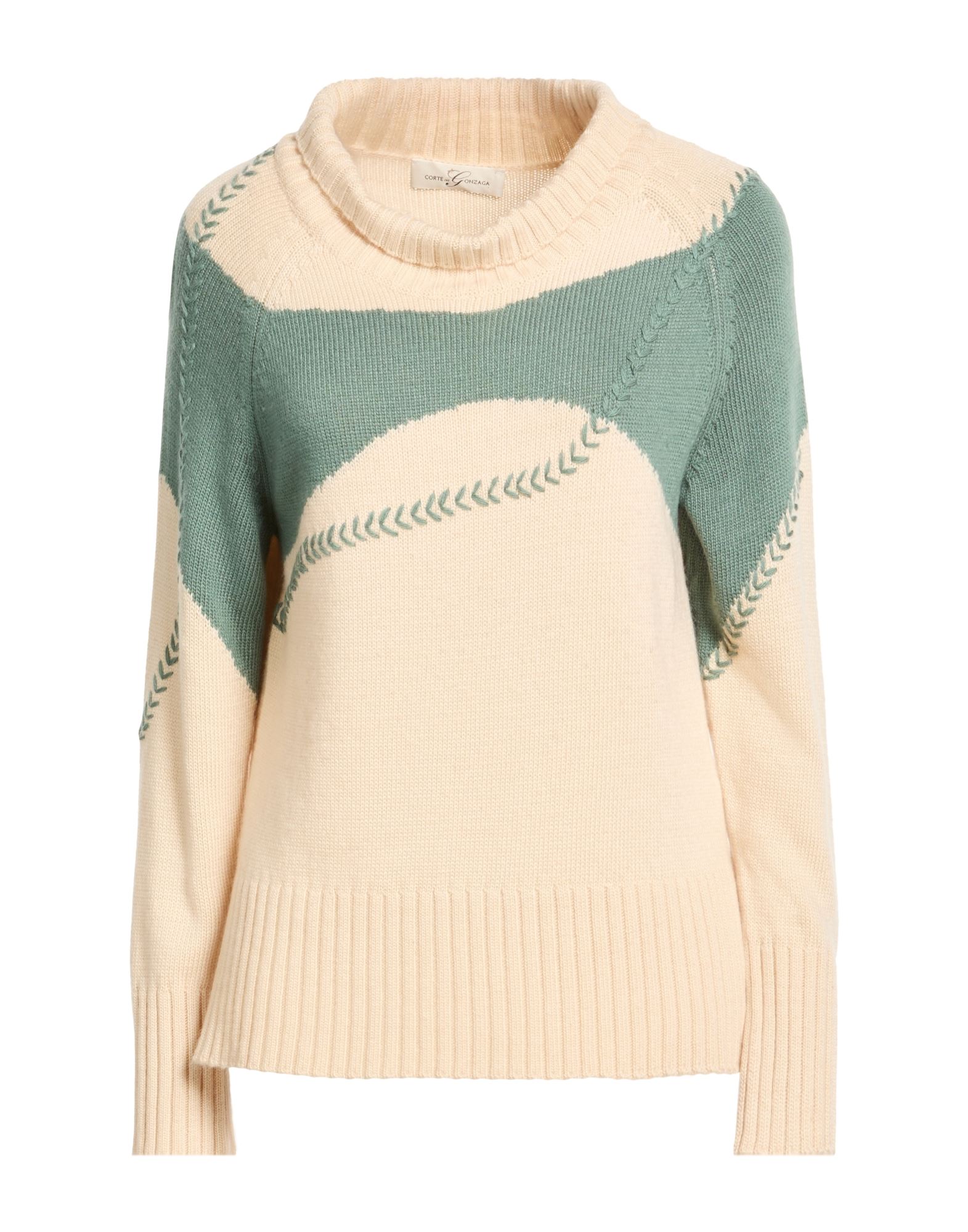 CORTE dei GONZAGA Rollkragenpullover Damen Cremeweiß von CORTE dei GONZAGA