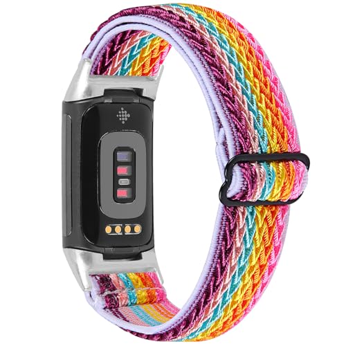 Fit für Fitbit Charge 6/5 Bänder für Damen und Herren, elastische, verstellbare Nylon-Schlaufe, atmungsaktive Armbänder, Ersatz-Uhrenarmbänder, kompatibel mit Fitbit Charge 5/Charge 6 Fitness-Tracker Fit für Fitbit Charge 6/5 Bänder für Damen und Herren, elastische, verstellbare Nylon-Schlaufe, atmungsaktive Armbänder, Ersatz-Uhrenarmbänder, kompatibel mit Fitbit Charge 5/Charge 6 Fitness-Tracker von CORXEFXEF