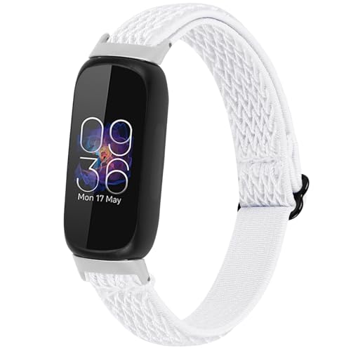 Passend für Fitbit Inspire 3 Uhrenarmbänder für Damen und Herren, verstellbare elastische Nylon-Schlaufenbänder, Ersatz-Uhrenarmbänder, Armband, kompatibel mit Fitbit Inspire 3 Fitness-Tracker (WH) Passend für Fitbit Inspire 3 Uhrenarmbänder für Damen und Herren, verstellbare elastische Nylon-Schlaufenbänder, Ersatz-Uhrenarmbänder, Armband, kompatibel mit Fitbit Inspire 3 Fitness-Tracker (WH) von CORXEFXEF