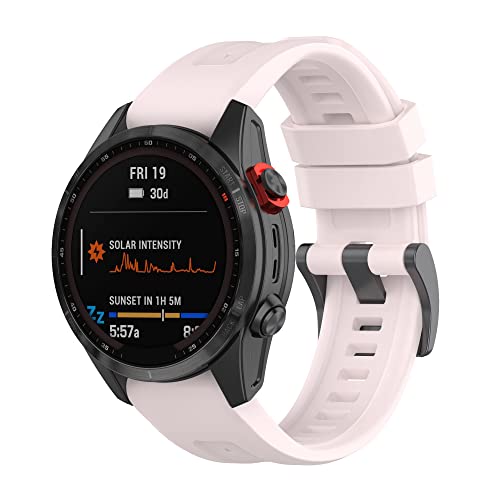 Passend für Garmin Epix Pro 42 mm Armbänder für Damen und Herren, schnelle Passform, 20 mm, Silikon-Ersatzarmband, passend für Garmin Fenix 7S Pro/EPIX Pro 42 mm/Descent MK3 43 mm, Rosa von CORXEFXEF