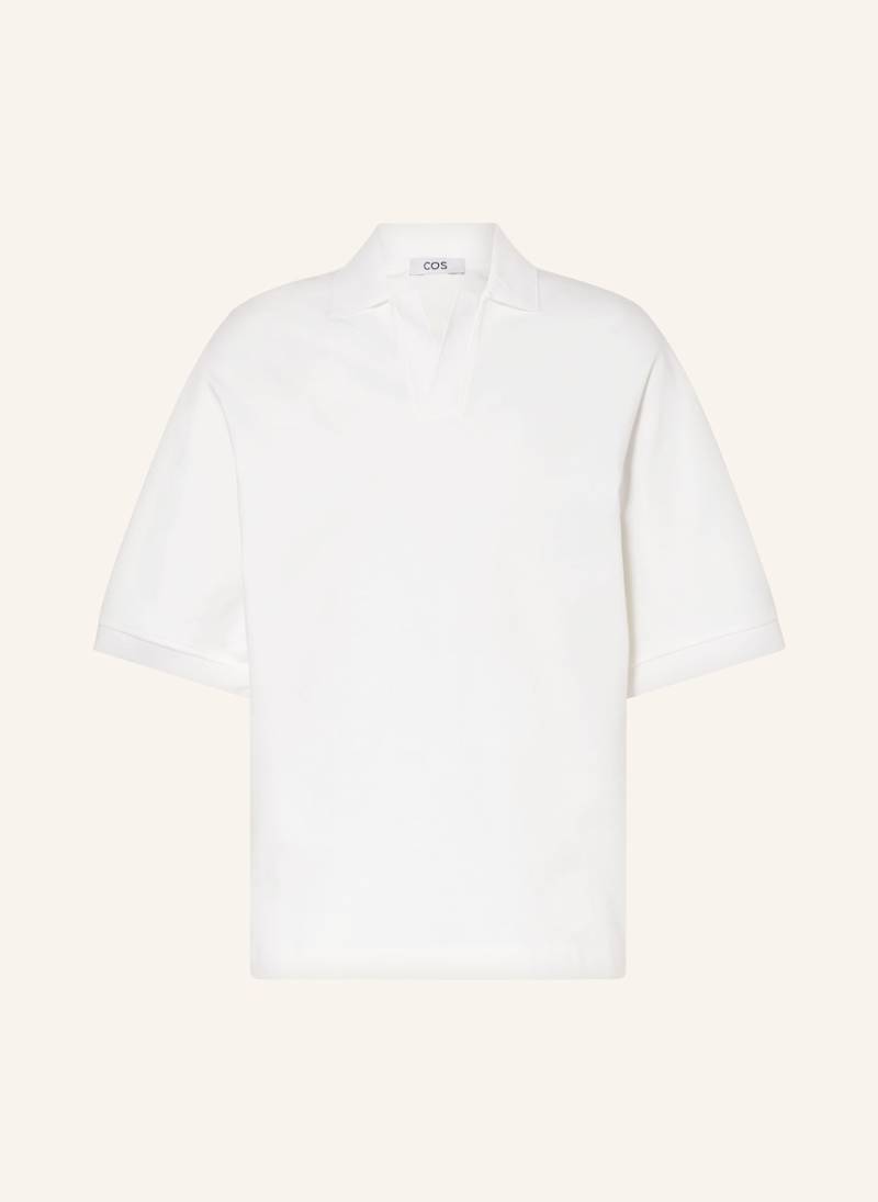 Cos Jersey-Poloshirt Relaxed Fit weiss von COS