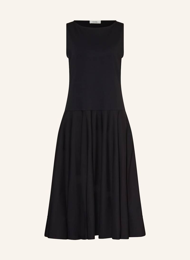 Cos Kleid Im Materialmix schwarz von COS