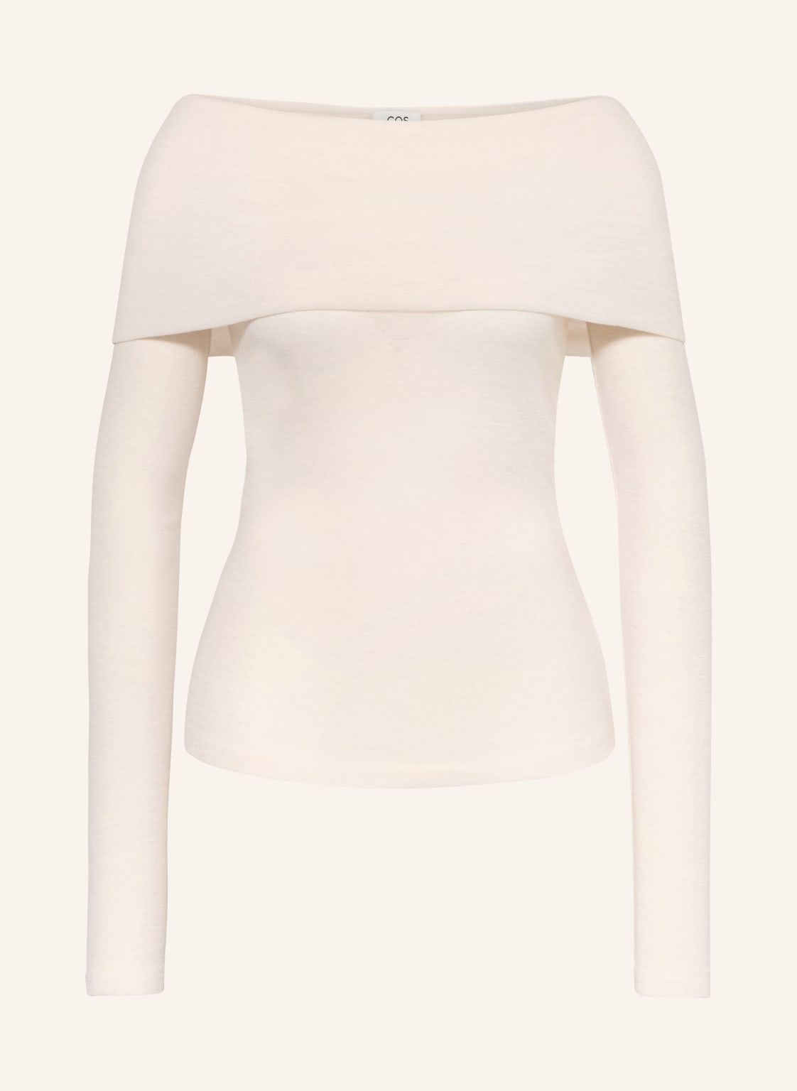 Cos Off-Shoulder-Longsleeve weiss von COS
