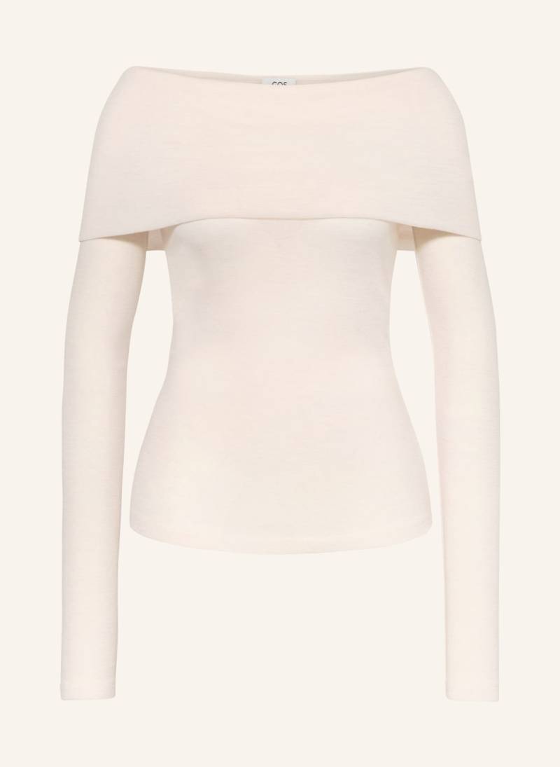 Cos Off-Shoulder-Longsleeve weiss von COS
