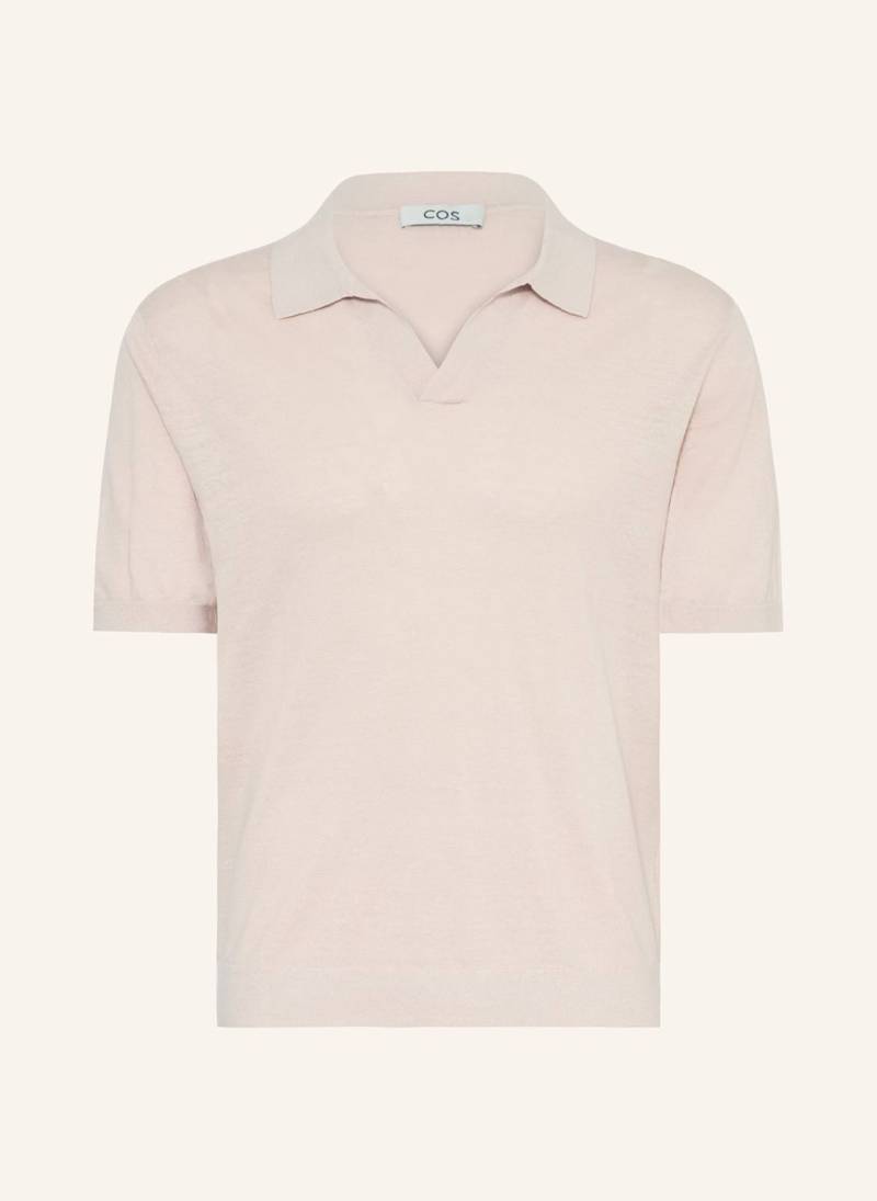 Cos Strick-Poloshirt Loose Fit Aus Leinen beige von COS