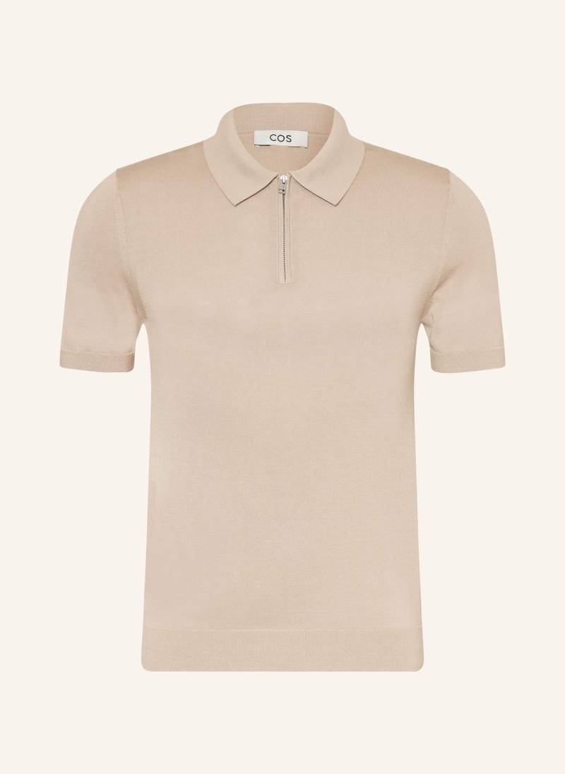 Cos Strick-Poloshirt Mit Seide beige von COS