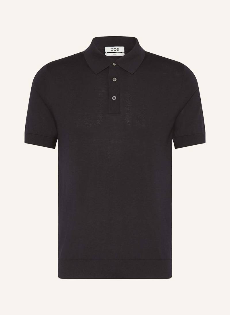 Cos Strick-Poloshirt Mit Seide blau Cos Strick-Poloshirt Mit Seide blau von COS
