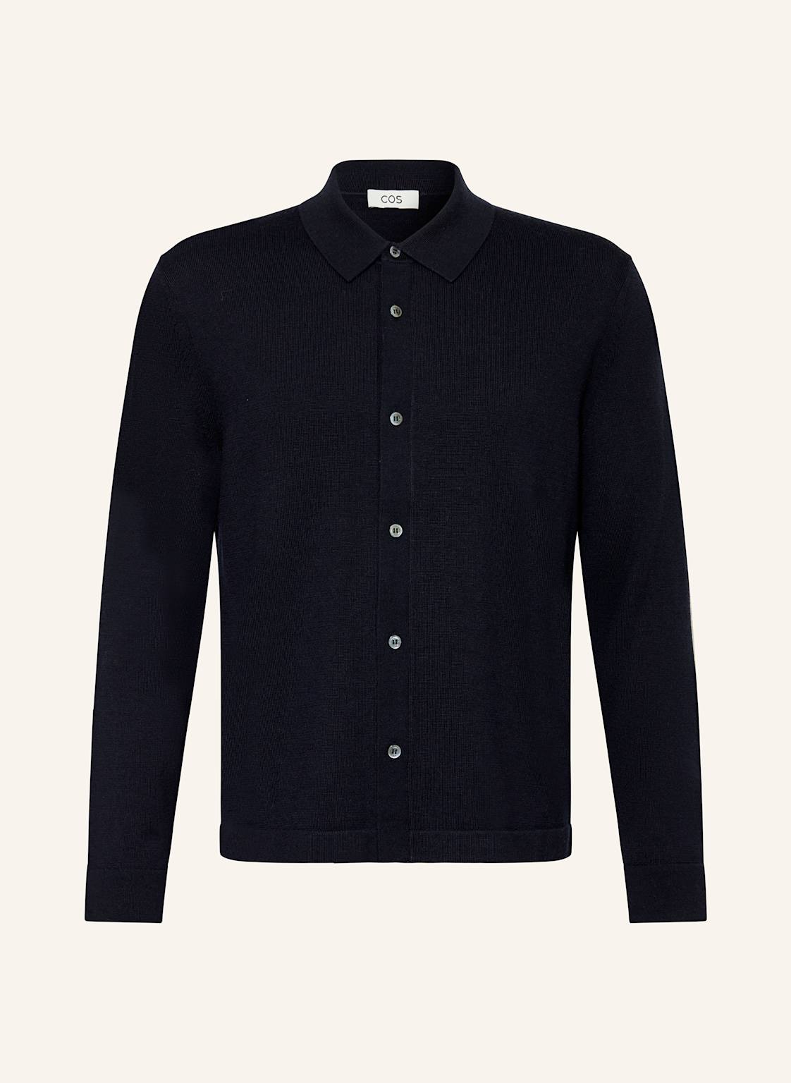 Cos Strickhemd Regular Fit blau von COS