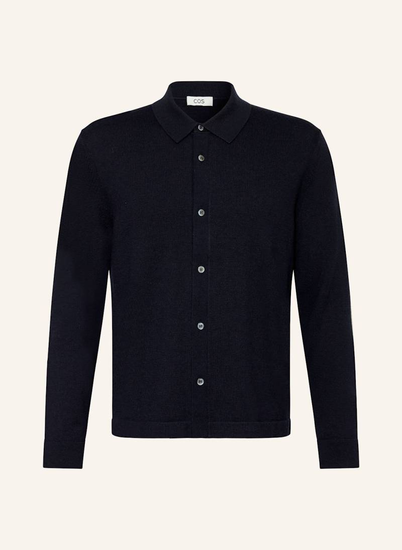 Cos Strickhemd Regular Fit blau von COS