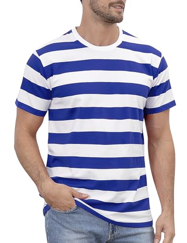 COSAVOROCK Blau Weiß gestreiftes Hemd Herren Kurzarm Breton Top M COSAVOROCK Blau Weiß gestreiftes Hemd Herren Kurzarm Breton Top M von COSAVOROCK
