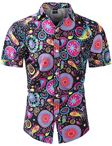COSAVOROCK Herren Hippie 70er Jahre Hemd Blumen Hässliche Paisley Hawaii Hemden XXL COSAVOROCK Herren Hippie 70er Jahre Hemd Blumen Hässliche Paisley Hawaii Hemden XXL von COSAVOROCK