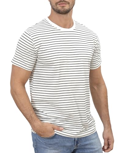 COSAVOROCK Schwarz Weiß Gestreiftes Shirt Herren T Shirt Karneval Kurzarm Ringelshirt M von COSAVOROCK