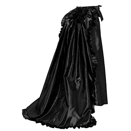 COSDREAMER Damen High Dress Viktorianischer Petticoat Gothic Steampunk Rüschen Basel Rock, Schwarz, S Große Größen Tall von COSDREAMER