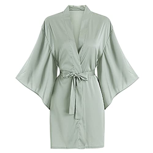 COSDREAMER Damen Morgenmantel Japanischer Kimono Yukata Robe Satin Hochzeit Braut Pyjama von COSDREAMER