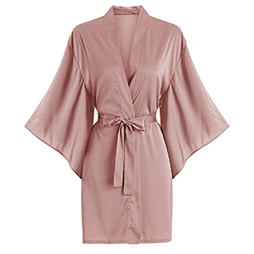 COSDREAMER Damen Morgenmantel Japanischer Kimono Yukata Robe Satin Hochzeit Braut Pyjama von COSDREAMER