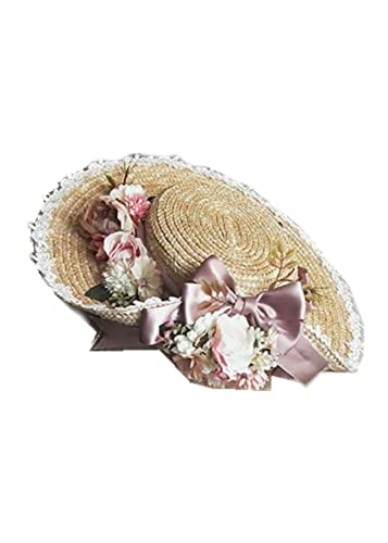 COSDREAMER Damen Viktorianischer klassischer Blumenhut (Pink) von COSDREAMER