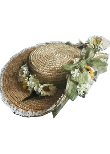 COSDREAMER Damen Viktorianischer klassischer Blumenhut (grün) von COSDREAMER