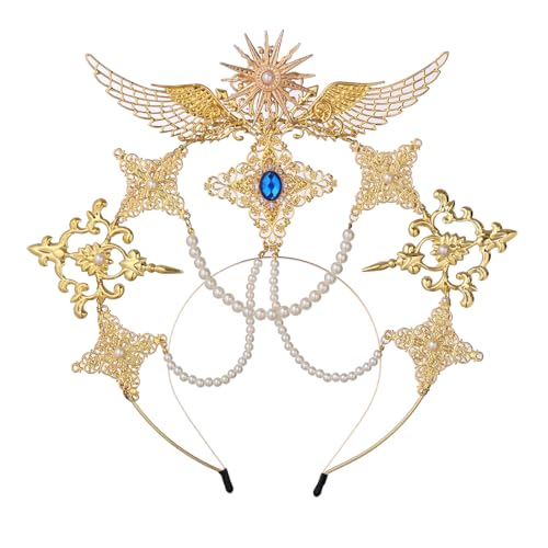 COSDREAMER Halo Crown Mary Goddess Stirnband Damen Halloween Kostüm Göttin Kopfbedeckung (R) von COSDREAMER