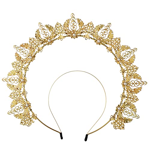 COSDREAMER Halo Crown Mary Goddess Stirnband Damen Halloween Kostüm Göttin Kopfbedeckung (V) von COSDREAMER