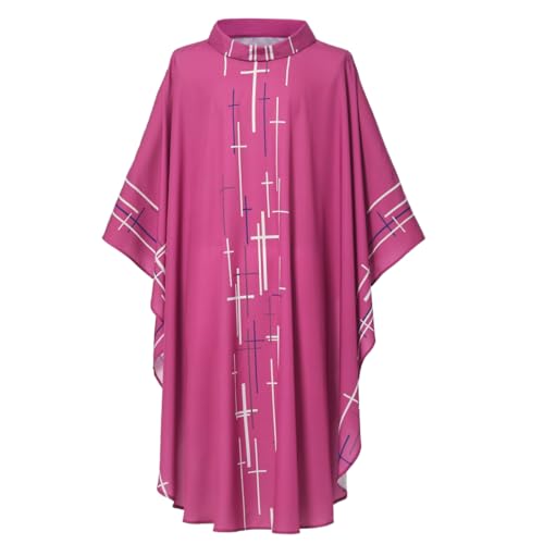 COSDREAMER Herren Damen Priester Pastor Celebrant Chasuble katholische Kirche Vater Masse Weste Robe (lila) von COSDREAMER
