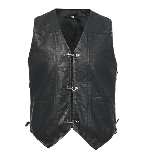 COSDREAMER Herren Renaissance Piraten Weste Mittelalter Vintage Weste Halloween Wikinger Cosplay Kostüm von COSDREAMER