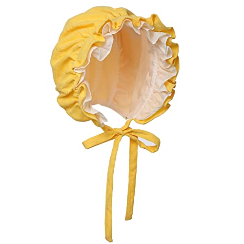 COSDREAMER Mädchen Frauen Mop Hut Kolonial Pilgrim Prarie Motorhaube Hüte (Schwarz 5) von COSDREAMER