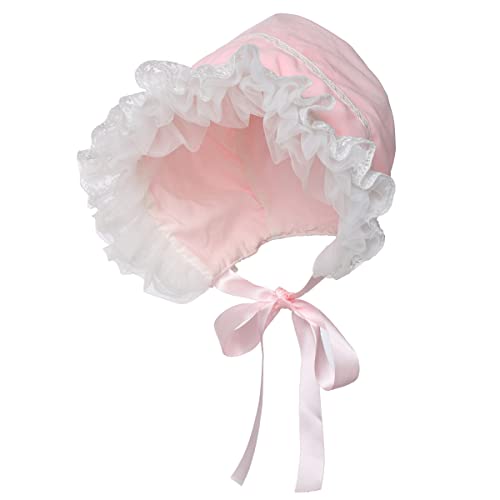 COSDREAMER Mädchen Frauen Mop Hut Kolonial Pilgrim Prarie Motorhaube Hüte (Schwarz 5) von COSDREAMER