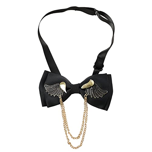 COSDREAMER Steampunk Fliege Herren Schwarz Steampunk Herren Steampunk Accessoires Steampunk Fliege Steampunk Schmuck, Schwarz, One size von COSDREAMER